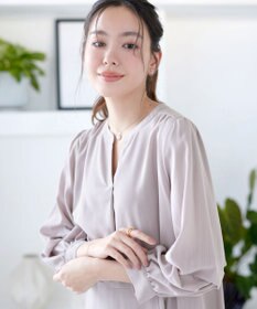 Tiaclasse つまみタック袖ワンピース