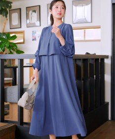 Tiaclasse つまみタック袖ワンピース