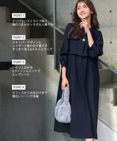 Tiaclasse つまみタック袖ワンピース