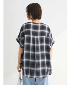 Green Parks リネンレーヨン前立てブラウス