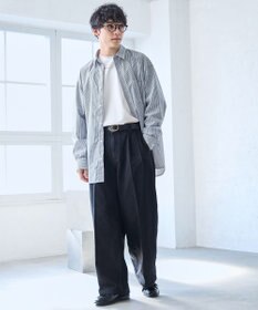 WEGO 【ウエストゴム】スーパーバギーデニムスラックス