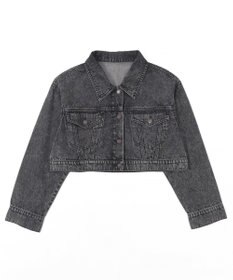 WEGO ヴィンテージウォッシュショートデニムジャケット