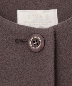 ANY SIS ファインウールモッサ ノーカラーコート