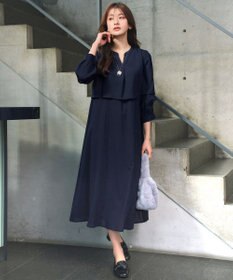 Tiaclasse つまみタック袖ワンピース