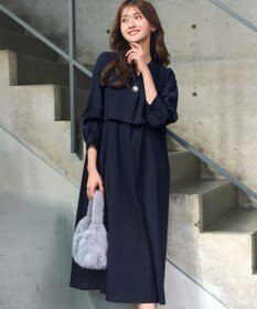 Tiaclasse つまみタック袖ワンピース