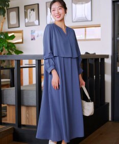 Tiaclasse つまみタック袖ワンピース