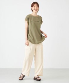 SHARE PARK LADIES ライトタッチ裾テールロゴTシャツ