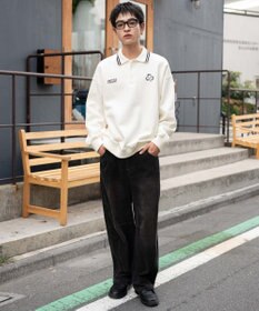 WEGO 【ユニセックス着用ITEM/MLサイズ展開】モチーフロゴポロスウェット