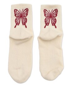 WEGO バックバタフライクルーソックス