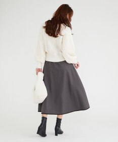 Feroux 【洗える】バイカラーフレア スカート