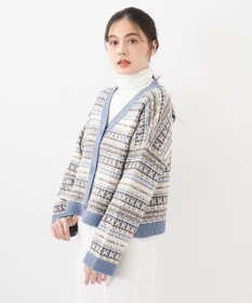 OP／FILA 【OP】ジャガードニットカーディガン