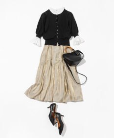 Feroux 【ONWARD CROSSET MAG掲載・セットアイテム】バックギャザーシャイニーセット ワンピース