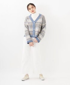 OP／FILA 【OP】ジャガードニットカーディガン