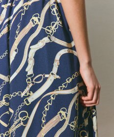 GRACE CONTINENTAL チェーンプリントタックキュロット