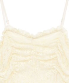 earth music&ecology フロントギャザー起毛レースミニワンピース