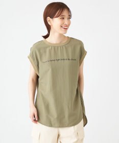 SHARE PARK LADIES ライトタッチ裾テールロゴTシャツ