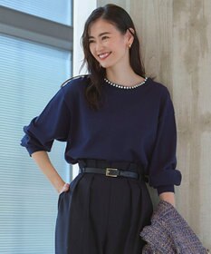 UNFILO L ネックビジュー ニット