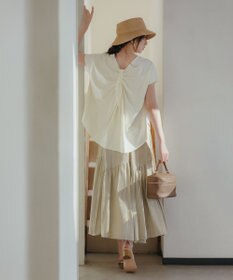 Feroux 【ONWARD CROSSET MAG掲載・セットアイテム】バックギャザーシャイニーセット ワンピース