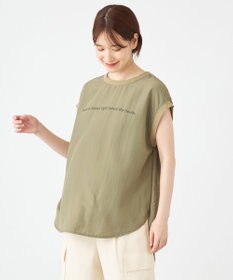 SHARE PARK LADIES ライトタッチ裾テールロゴTシャツ
