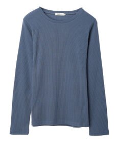 earth music&ecology チェーンリブクルーネックプルオーバー