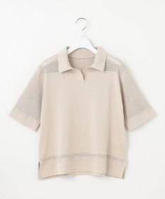 J.PRESS LADIES 【洗える】COTTON POLYESTER ニットポロ