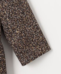 自由区 【XSサイズ～/洗える】ストレッチツイードプリント ワンピース