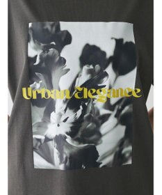 Green Parks レトロフラワーロゴ入りプリントＴシャツ