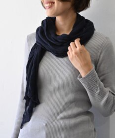 AND WOOL 〈上質な素材と手仕事から生まれた優しいニット〉ベルギーリネンのストール