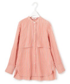 ICB 【洗える】キュプラローンストライプ シャツ