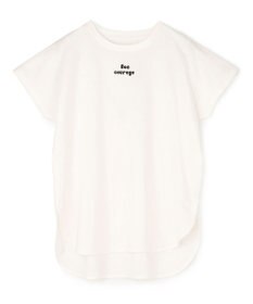 UNFILO L BEAUTY FORM ロゴ刺繍フレンチスリーブTシャツ
