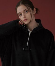 WEGO 【ユニセックス着用ITEM】マイクロシャギーワンポイントハーフZIPプルオーバー