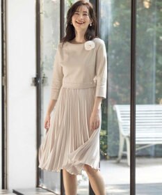 組曲 L 【KUMIKYOKU NAVY】ジャージーコンビプリーツ ワンピース