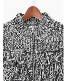 Te chichi ループ編みコンパクトジップベスト