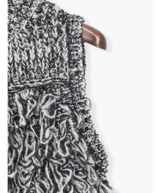 Te chichi ループ編みコンパクトジップベスト