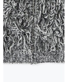 Te chichi ループ編みコンパクトジップベスト