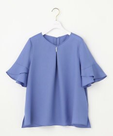 ANY SIS S 【接触冷感・UVカット・速乾】スムージーポリエステル フレアスリーブ ブラウス