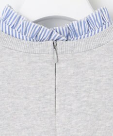 23区 【洗える】クリアコットンテリー ストライプフリル スウェット