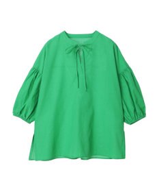Green Parks 綿麻混紐付きデザインブラウス