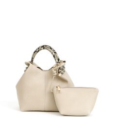 UNBILLION カシュカシュ cachecache / ポーチ付きノットハンドル2wayシボトート