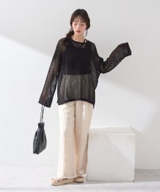 earth music&ecology ＳＥＴ２点メッシュプルオーバー＋タンクトップ