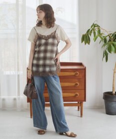 WEGO 【ANGIE VINTAGE】サテンレースキャミソール