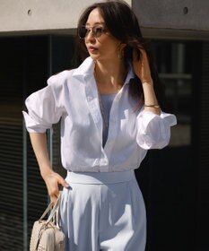 23区 【見上愛さん着用/VERY掲載】CANCLINI シャーティング ベーシックシャツ ホワイト系