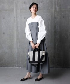 TOPKAPI 【Breath TOPKAPI】スコッチグレイン ネオレザー トート バッグ ショルダー付き M