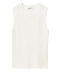 earth music&ecology ランダムリブノースリーブニット