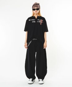 WEGO 【ユニセックス着用ITEM】ハトメバッククロスモチーフパンツ