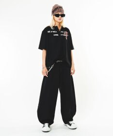 WEGO 【ユニセックス着用ITEM】ハトメバッククロスモチーフパンツ