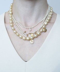 monshiro ロカイルガラスパール チョーカーネックレス