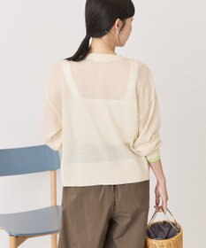 AMERICAN HOLIC シアー配色ニットカーディガン