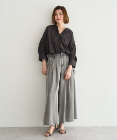 YECCA VECCA バイオ加工ヴィンテージデニムワイドパンツ