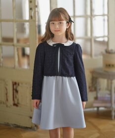 組曲 KIDS 【110-140㎝】レーシージャケット＆ワンピース セット